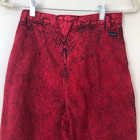 Vintage 1980’s Wrangler Acid Washed Western Jeans - Picture 2 of 10